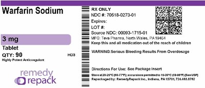 Mm2 (Warfarin Sodium 3mg 70518 0273 01)